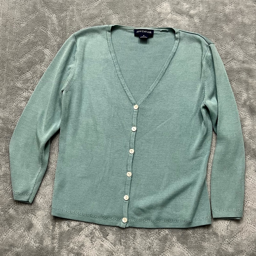 y2k Ann Taylor Silk Cardigan